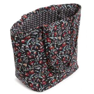 Vera Bradley NWT Perennials Noir Grand Tote Large Cotton Travel Bag NEW